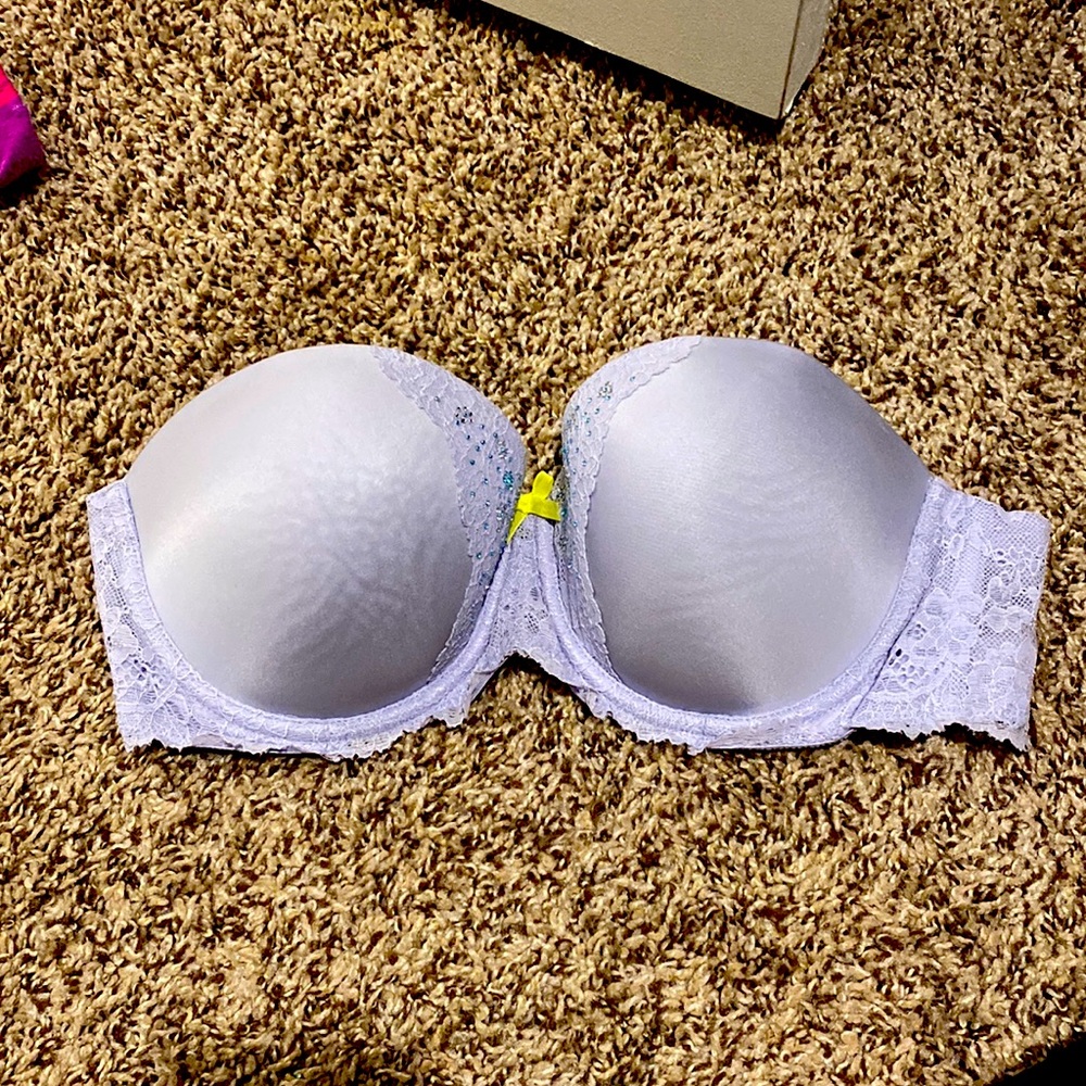 Lace/Rhinestones Strapless VS Bra